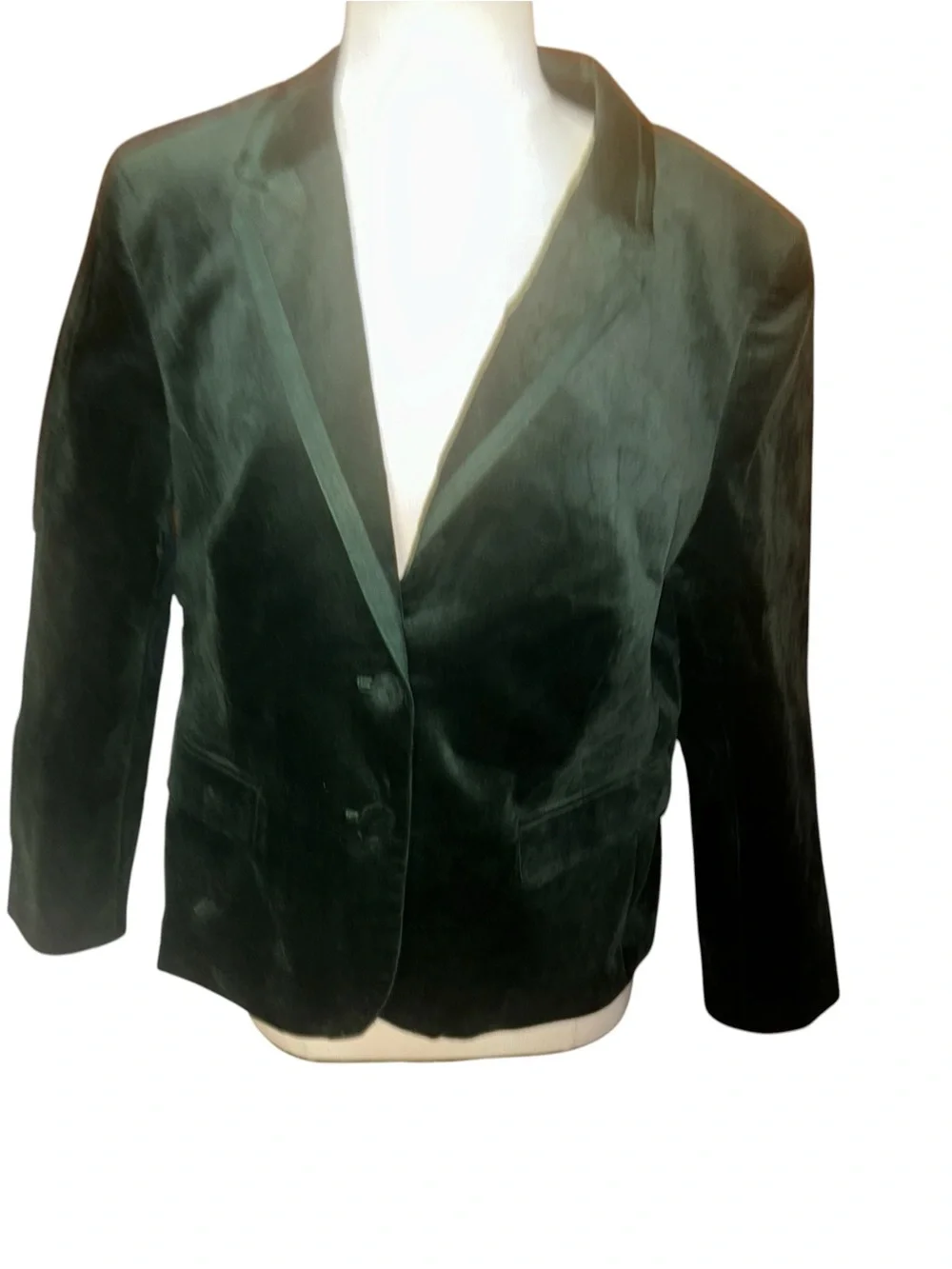 New J.Crew Classic schoolboy green velvet blazer plus size 16 jcrew CO106